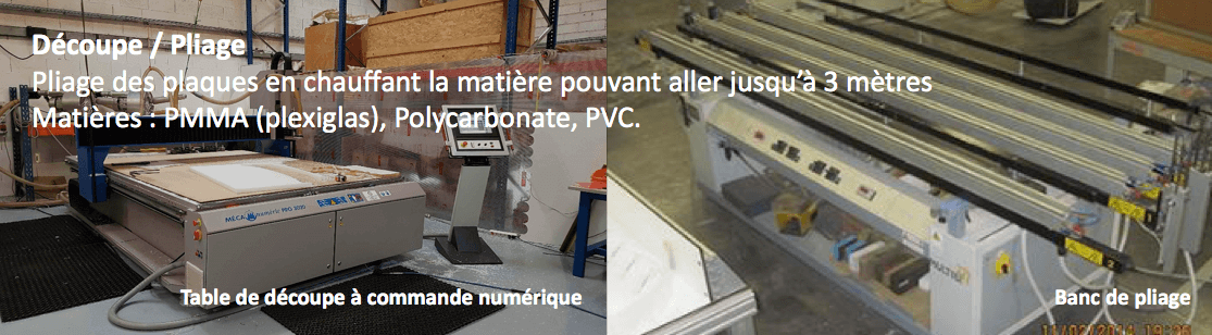 Table de découpe à commande numérique et banc de pliage